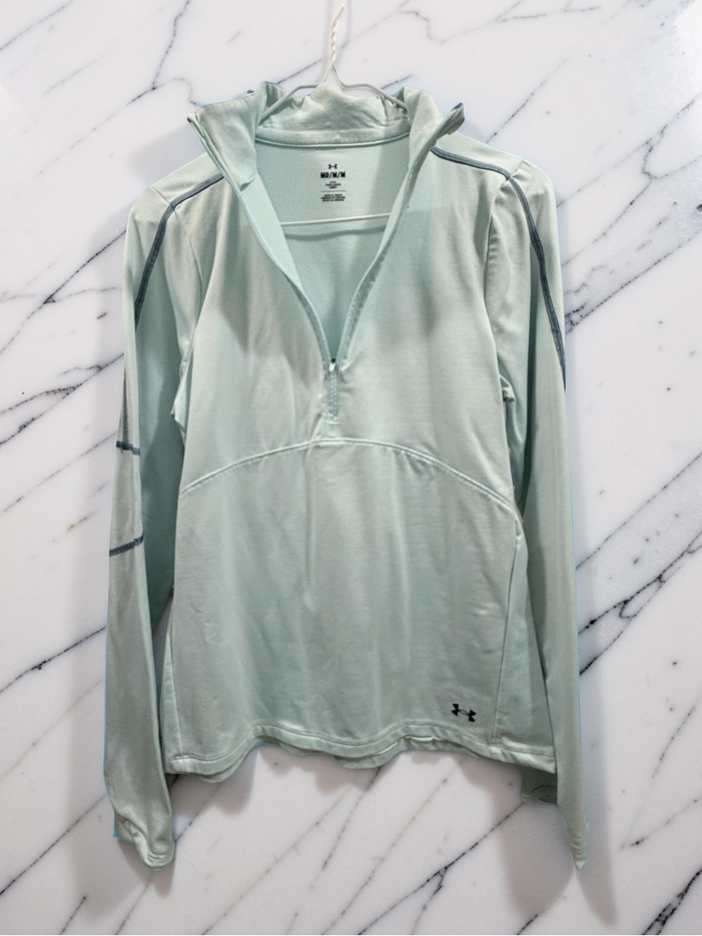 Under Armour Mint Green Half-Zip Athletic Hoodie